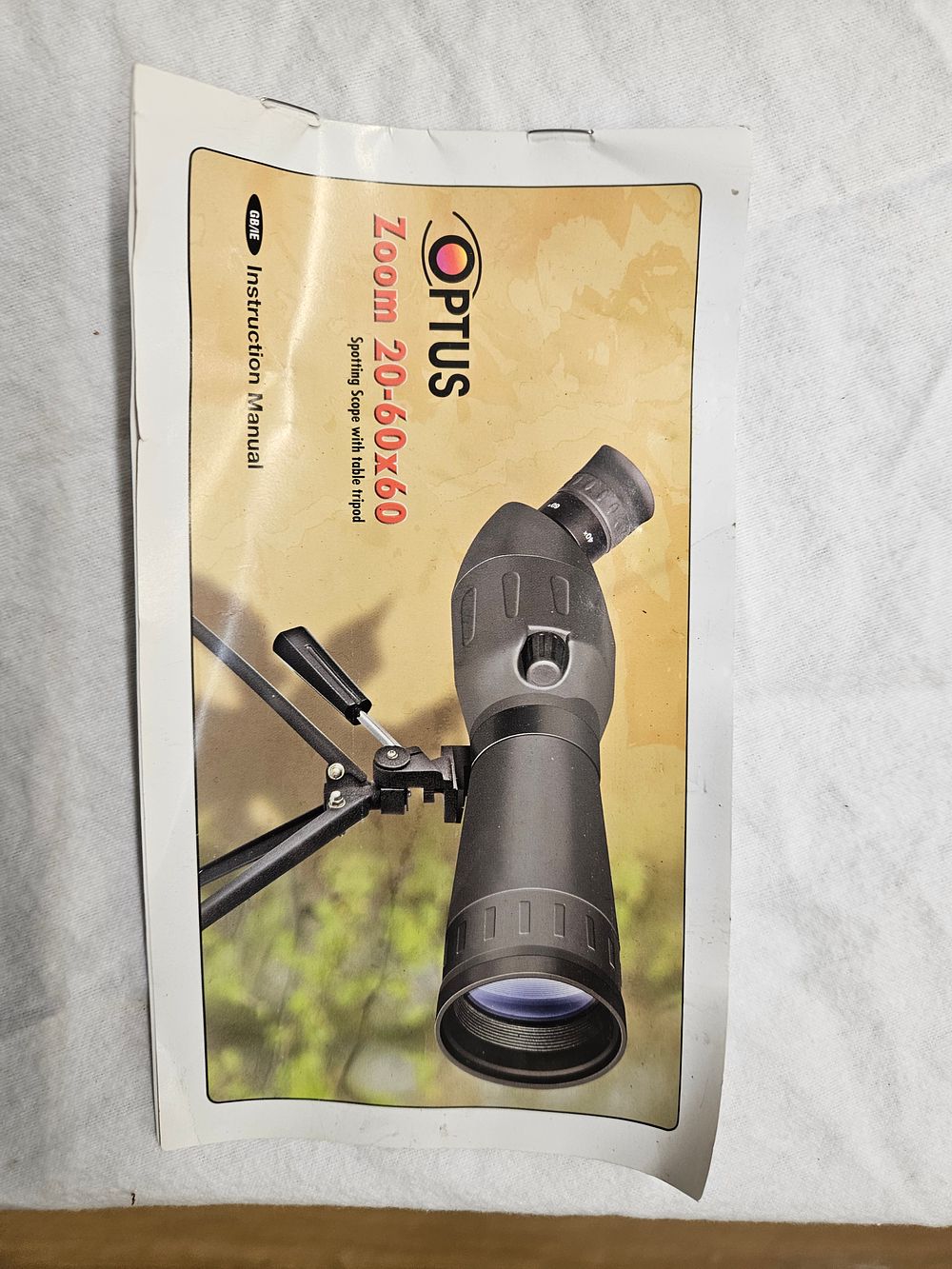 Lot 366 – Optus Zoom 20-60×60 Spotting Scope with Tripod and Carrying Case