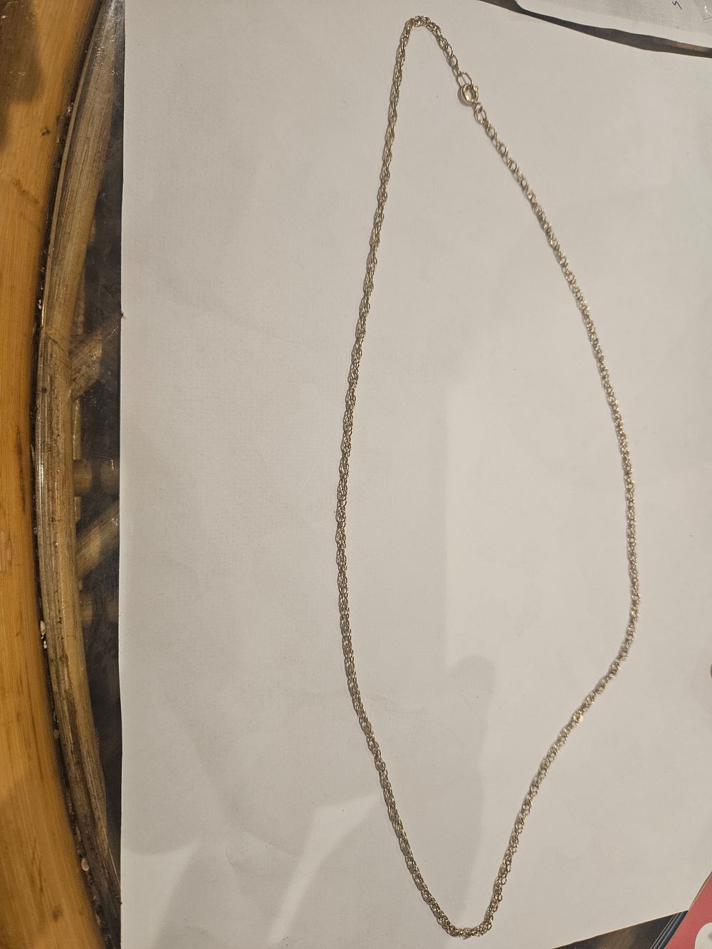 Lot 432 – A fine 9ct  gold rope chain necklace 5.8gram