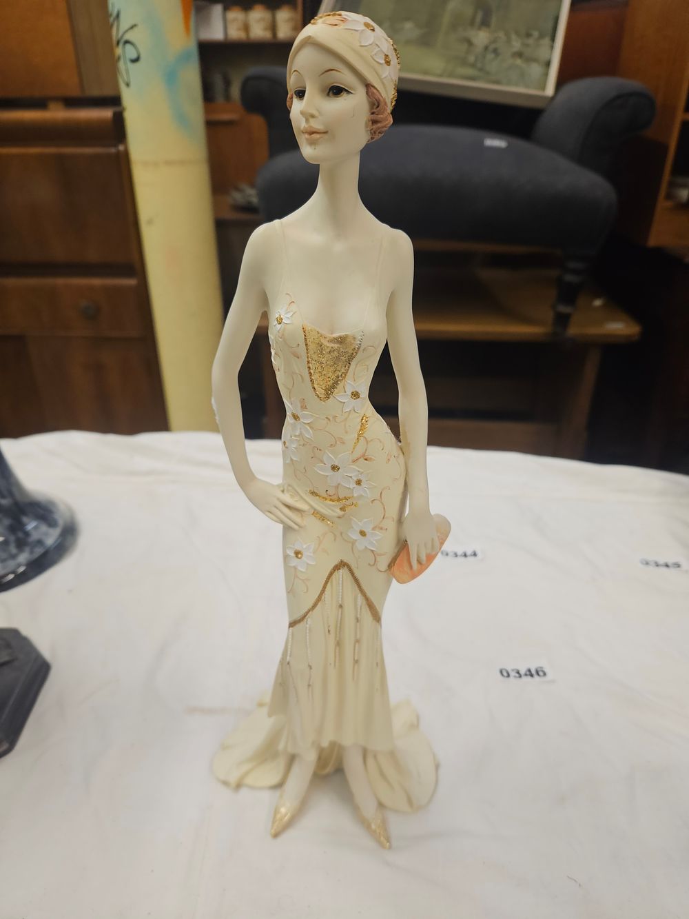 Lot 212 – Art Deco Style Figurine of a Lady in the Style of Broadway Belles