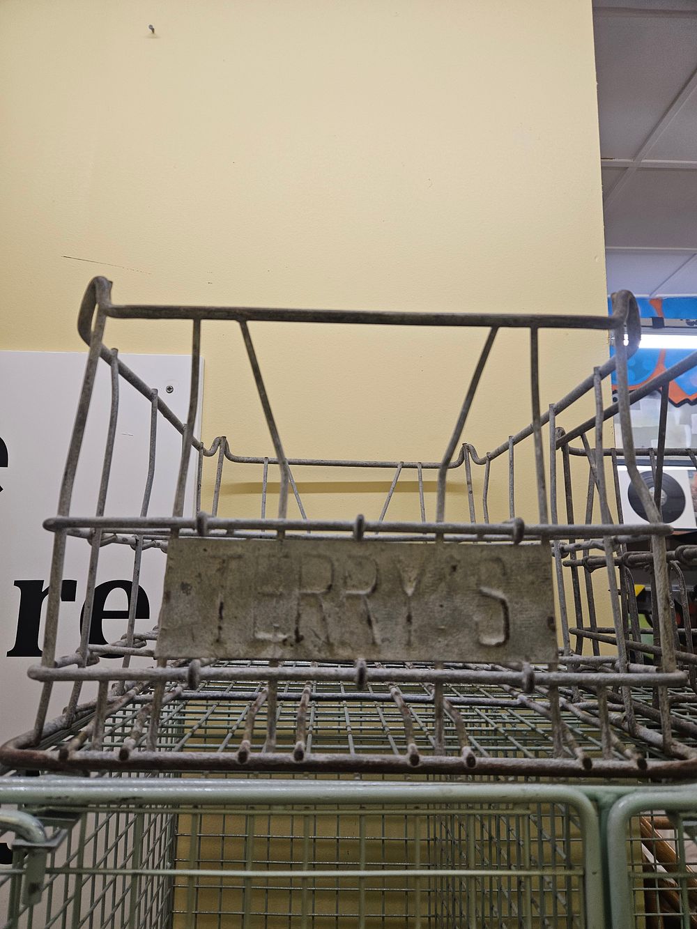 Lot 214 – A Vintage Industrial Herbert Terry and Sons Galvanised Wire  Basket