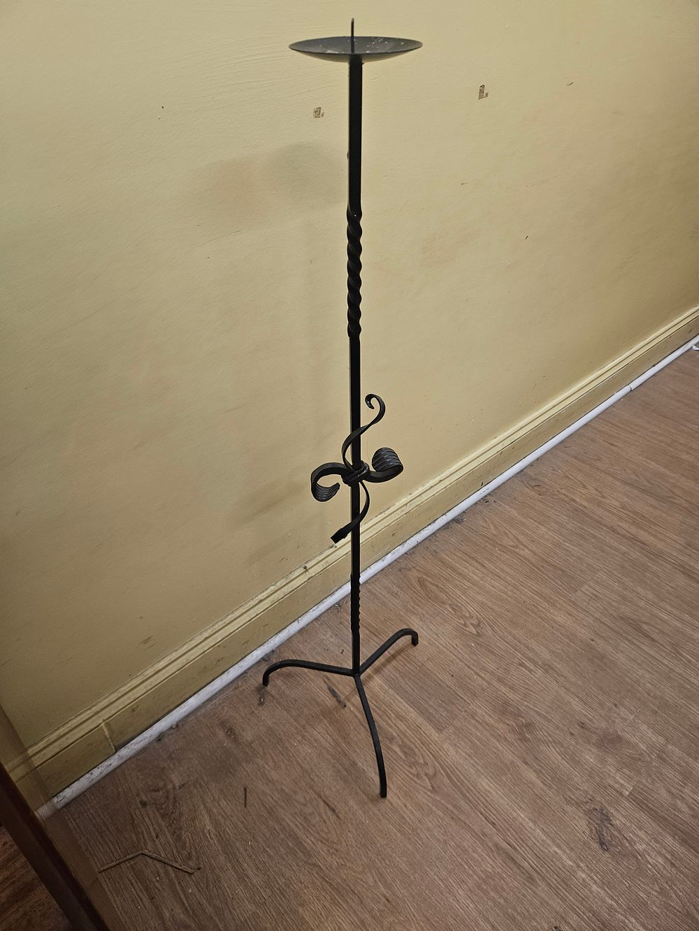 Lot 218 – Wrought Iron Floor Standing Pricket Candle Stand