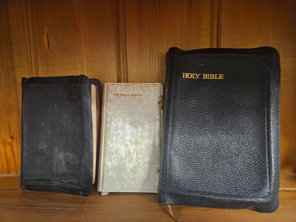 Lot 231 – Three Pocket-Sized Devotional Volumes, including a Holy Bible and The Small Missal.