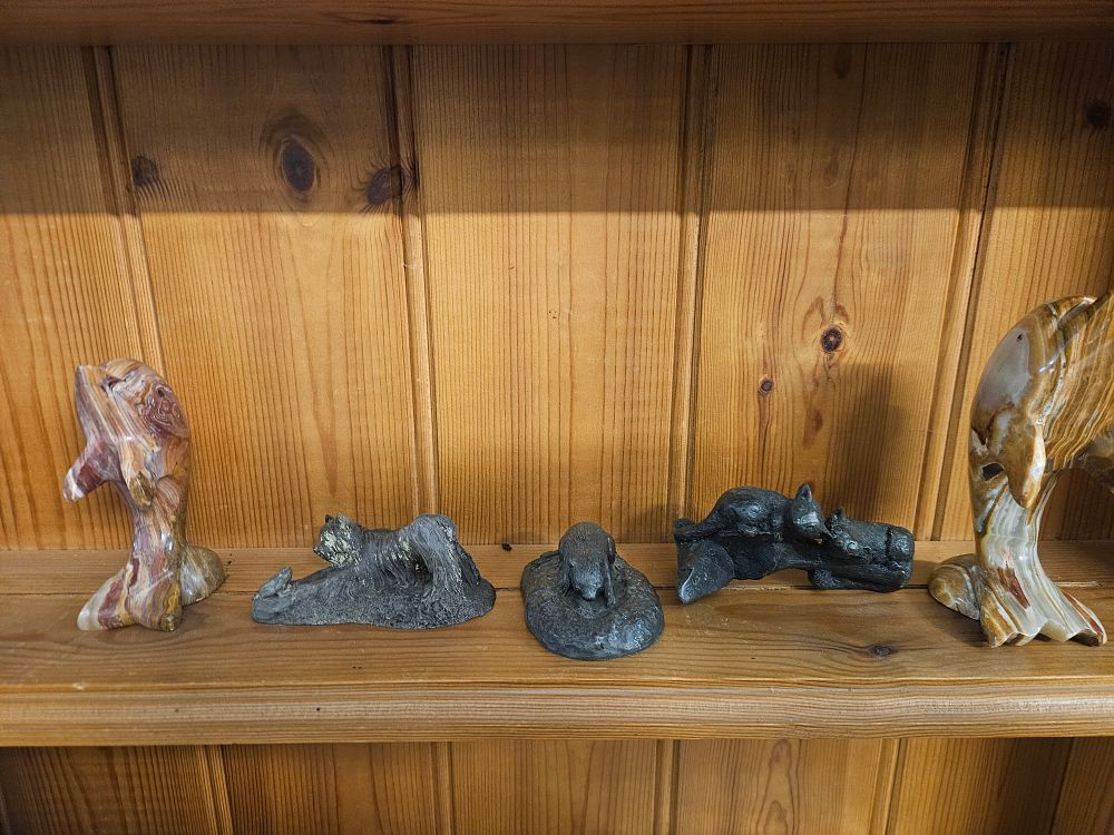 Lot 232 – A Collection of Stone and Composite Animal Figurines