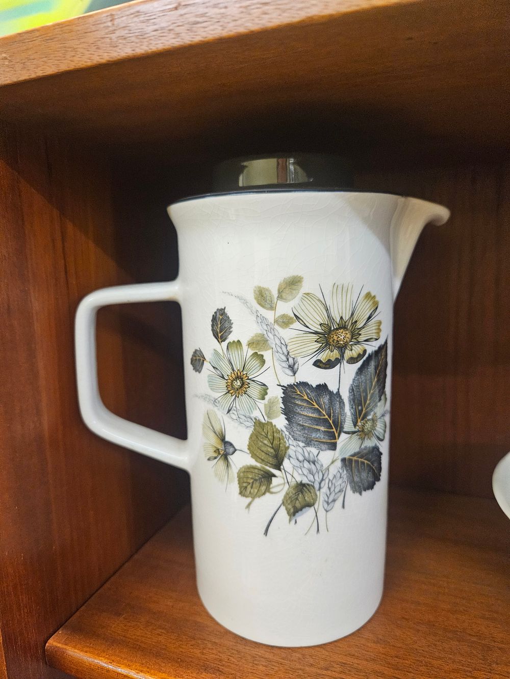 Lot 277 – Mid-Century Modern transfer-printed earthenware cylindrical jug
