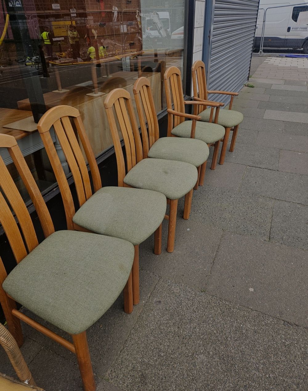 Lot 303 – A Set of Six Contemporary Slat-Back Dining Chairs