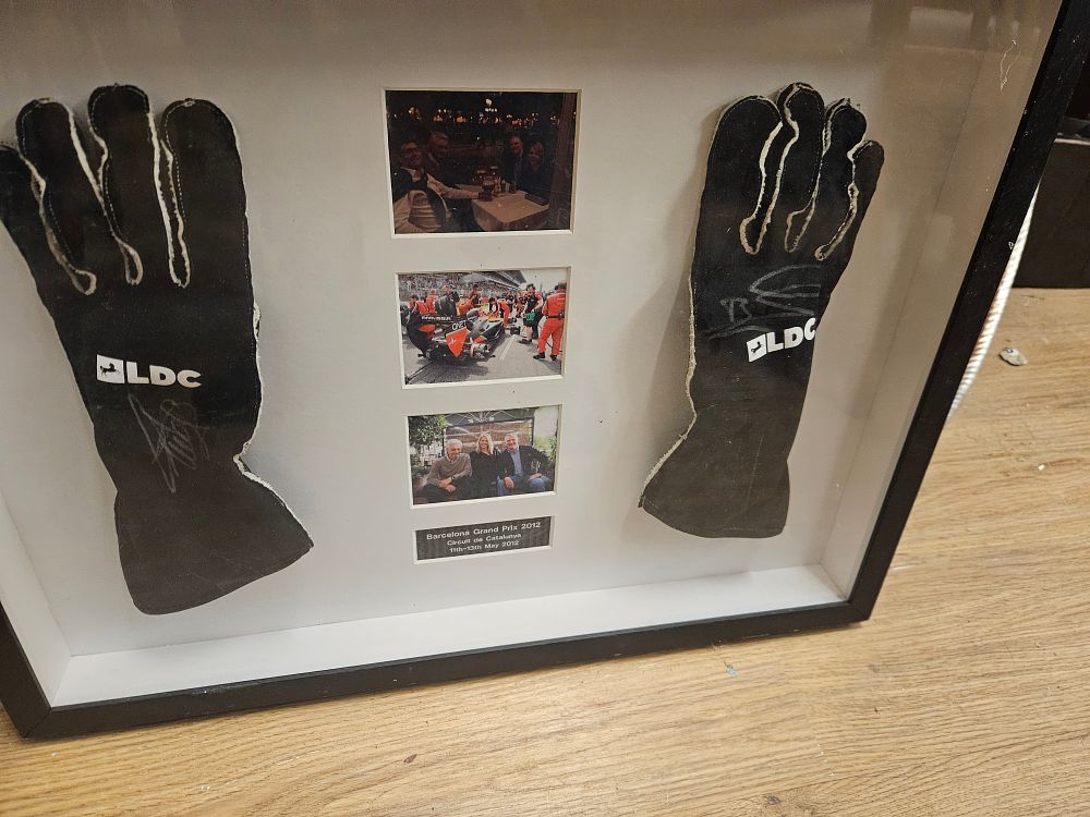 Lot 320 – A Pair of Signed Marussia F1 Team Racing Gloves from the 2012 Barcelona Grand Prix