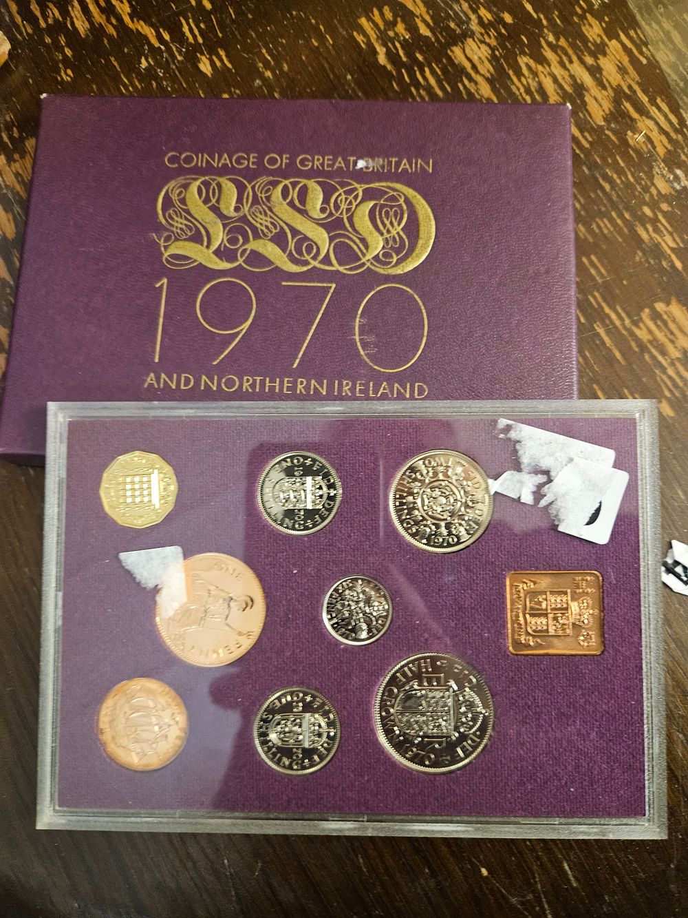 Lot 324 – UK 1970 Proof Coinage Set, Cupro-Nickel, Bronze, and Brass