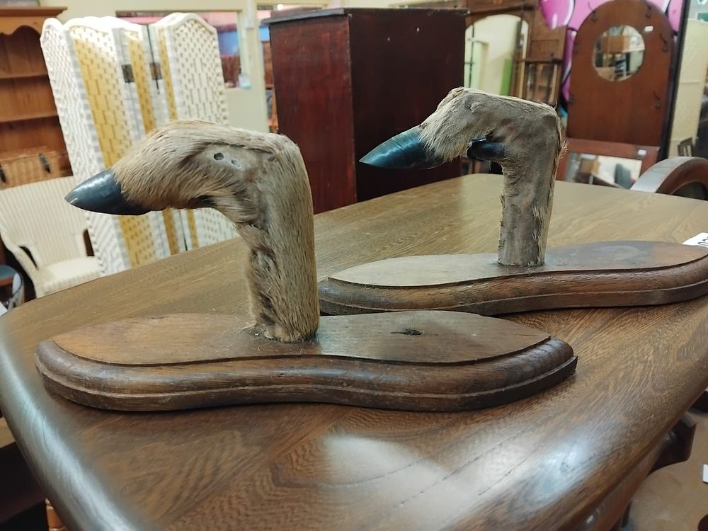 Lot 140 – A Pair of Vintage Taxidermy Deer Hoof Mounts