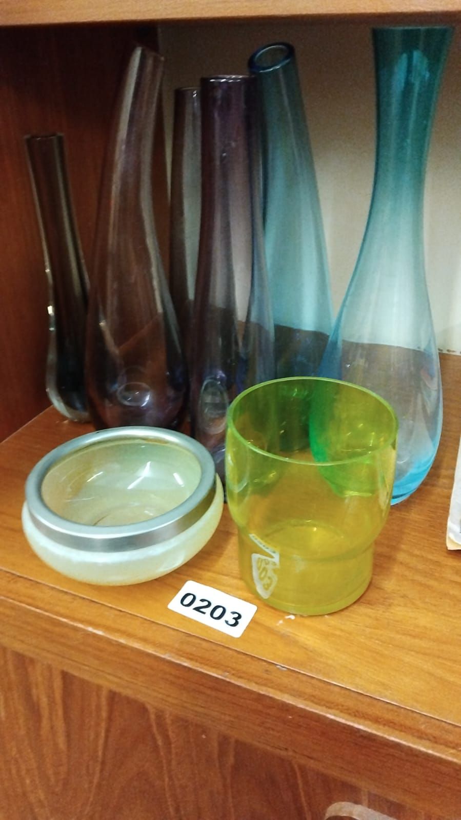 Lot 203 – A Collection of Coloured Art Glassware Including Items Attributed to IKEA