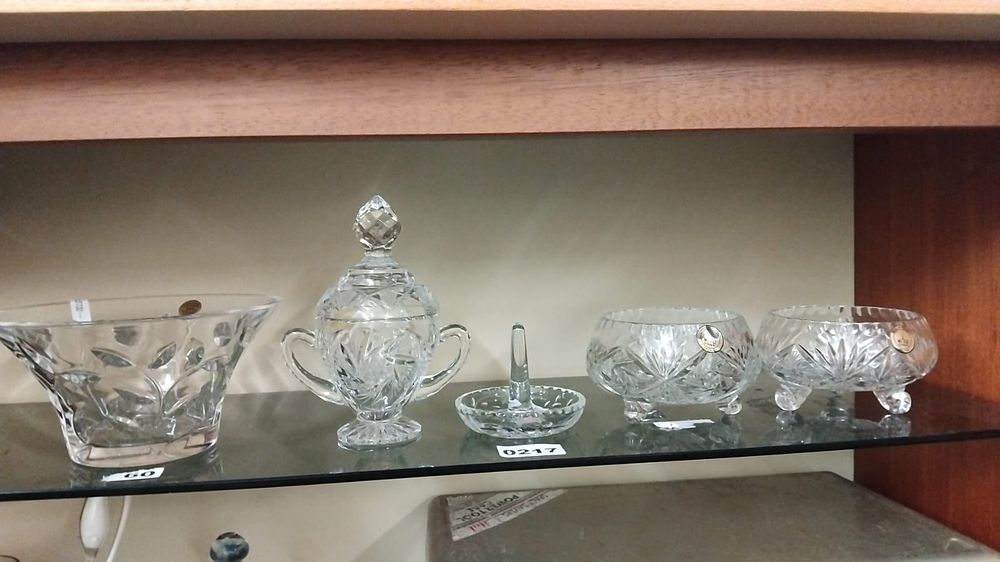 Lot 217 – An Assortment of Cut Lead Crystal Tableware including pieces polish ect