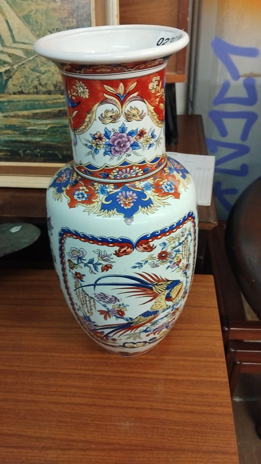 Lot 230 – A large Italian Chinoiserie style ceramic baluster vase attributed to Ardalt