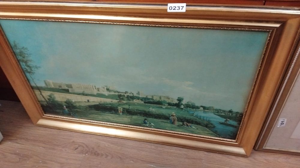 Lot 237 – Attributed to Alfred H. Vickers (British, 1786-1868), View of Windsor Castle from across the Park, Oil on Canvas