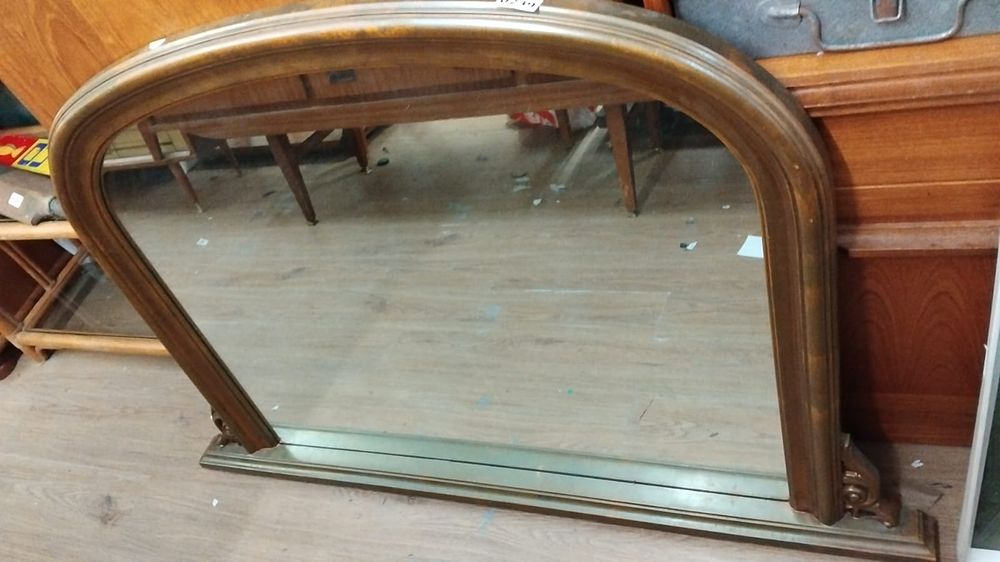 Lot 239 – Victorian Style Arched Gilt Wood Overmantel Mirror
