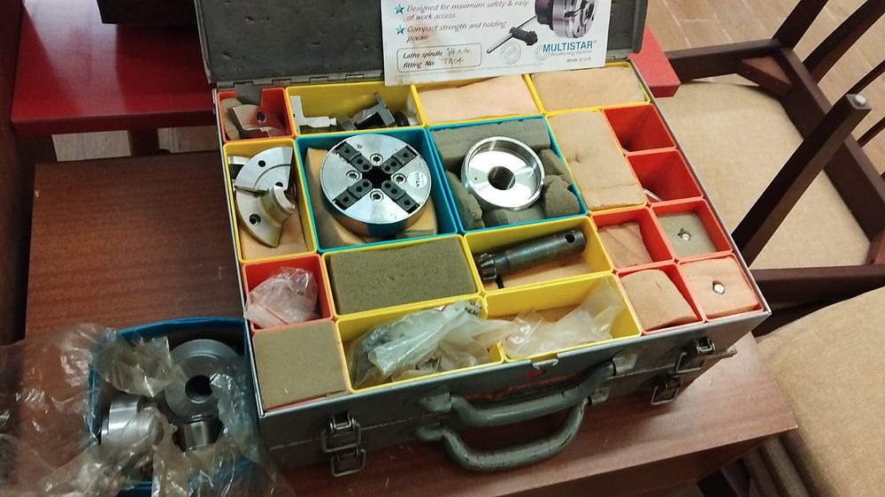 Lot 240 – A Multistar Woodturning Systems Titan Four-Jaw Lathe Chuck Set and Accessories