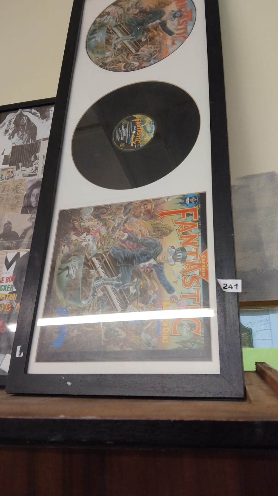 Lot 241 – Elton John Captain Fantastic and the Brown Dirt Cowboy Framed Record Display