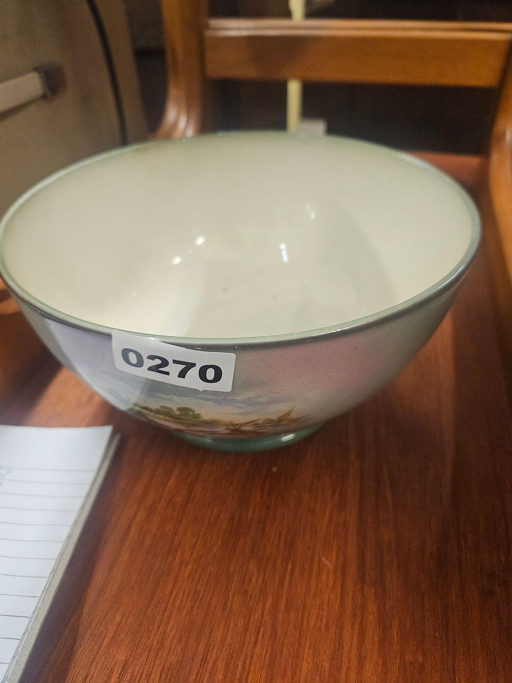 Lot 270 – A Franz Anton Mehlem Bonn Earthenware Scenic Landscape Bowl