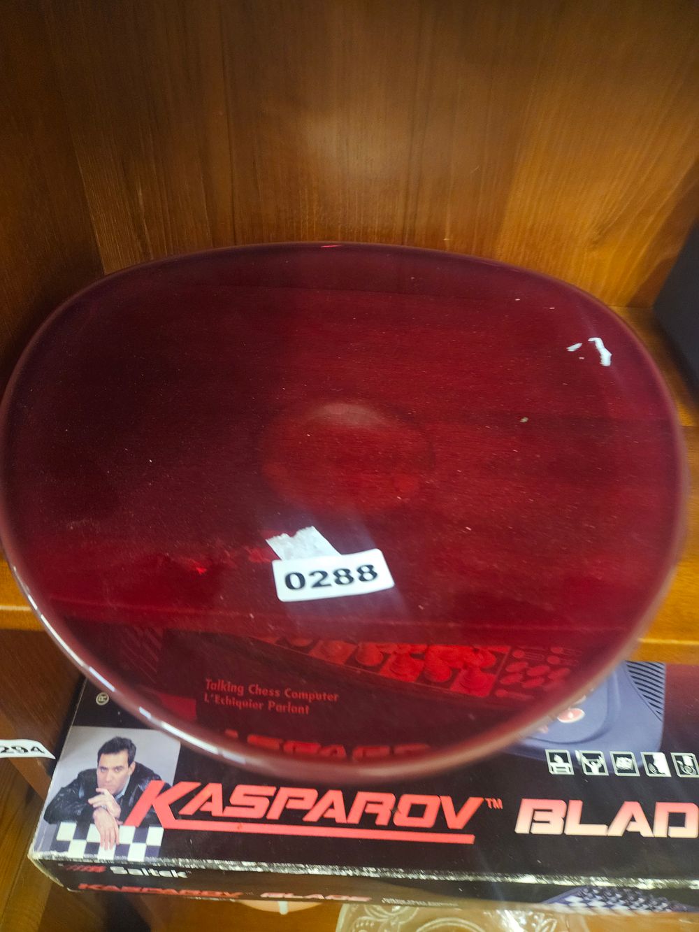 Lot 288 – Red glass plate