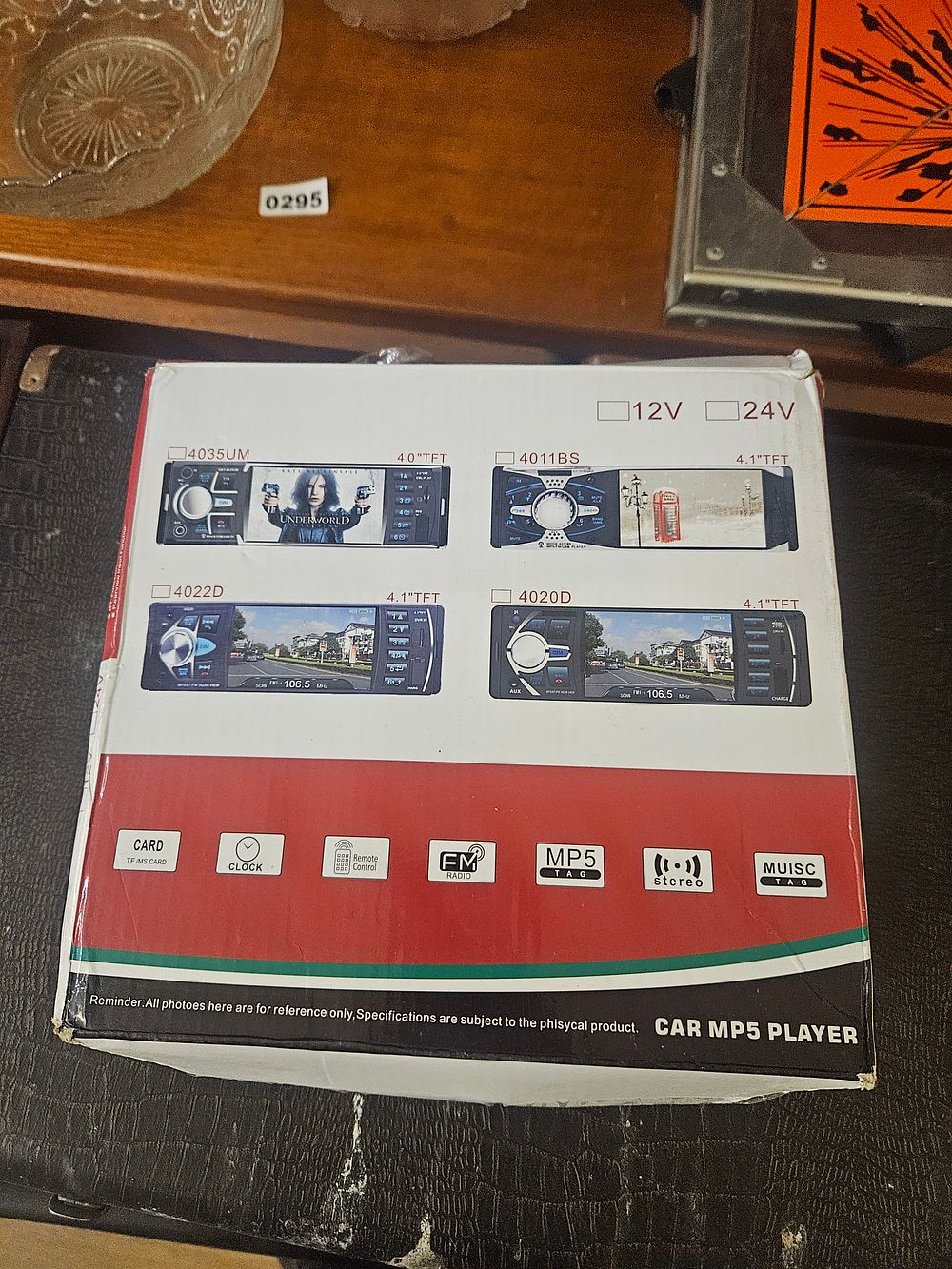 Lot 292 – Generic Single DIN Car MP5 Player with 4.1-inch TFT Screen