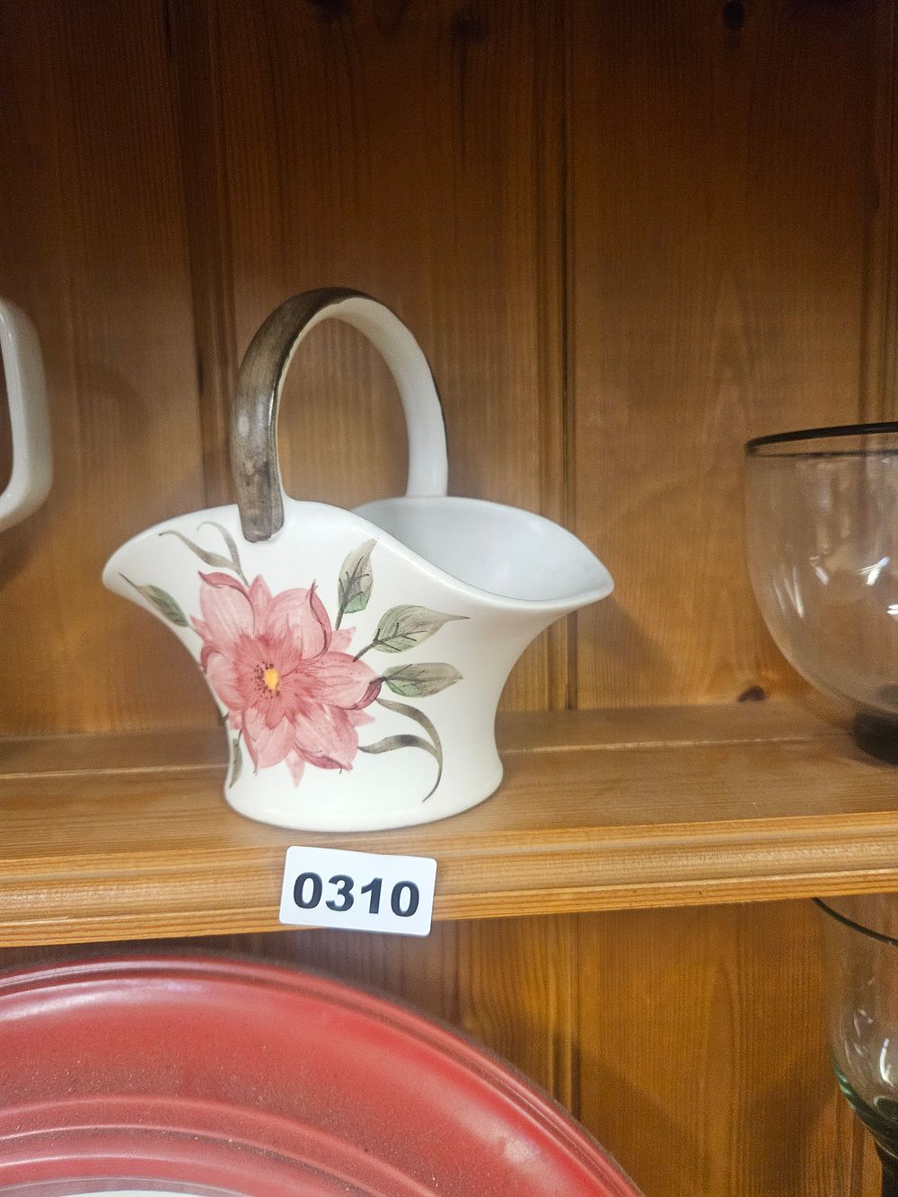 Lot 310 – Ceramic Creamer with Hand-Painted Floral Decoration