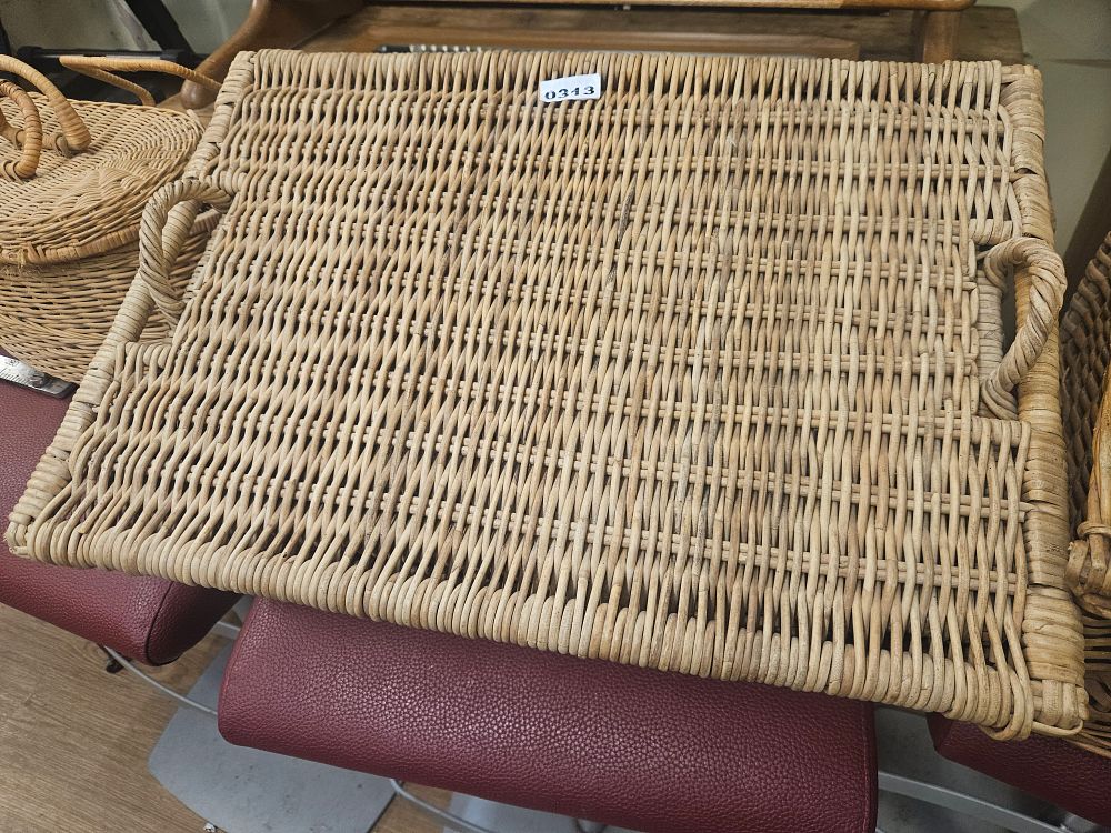 Lot 313 – Woven Wicker and Rattan basket