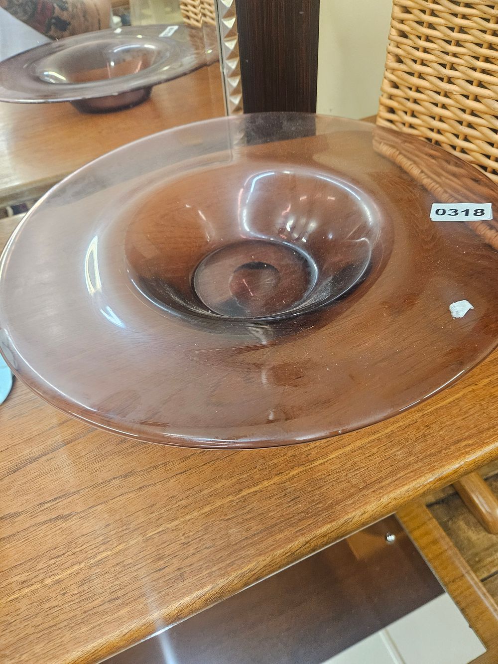 Lot 318 – Amethyst Glass Centrepiece Bowl
