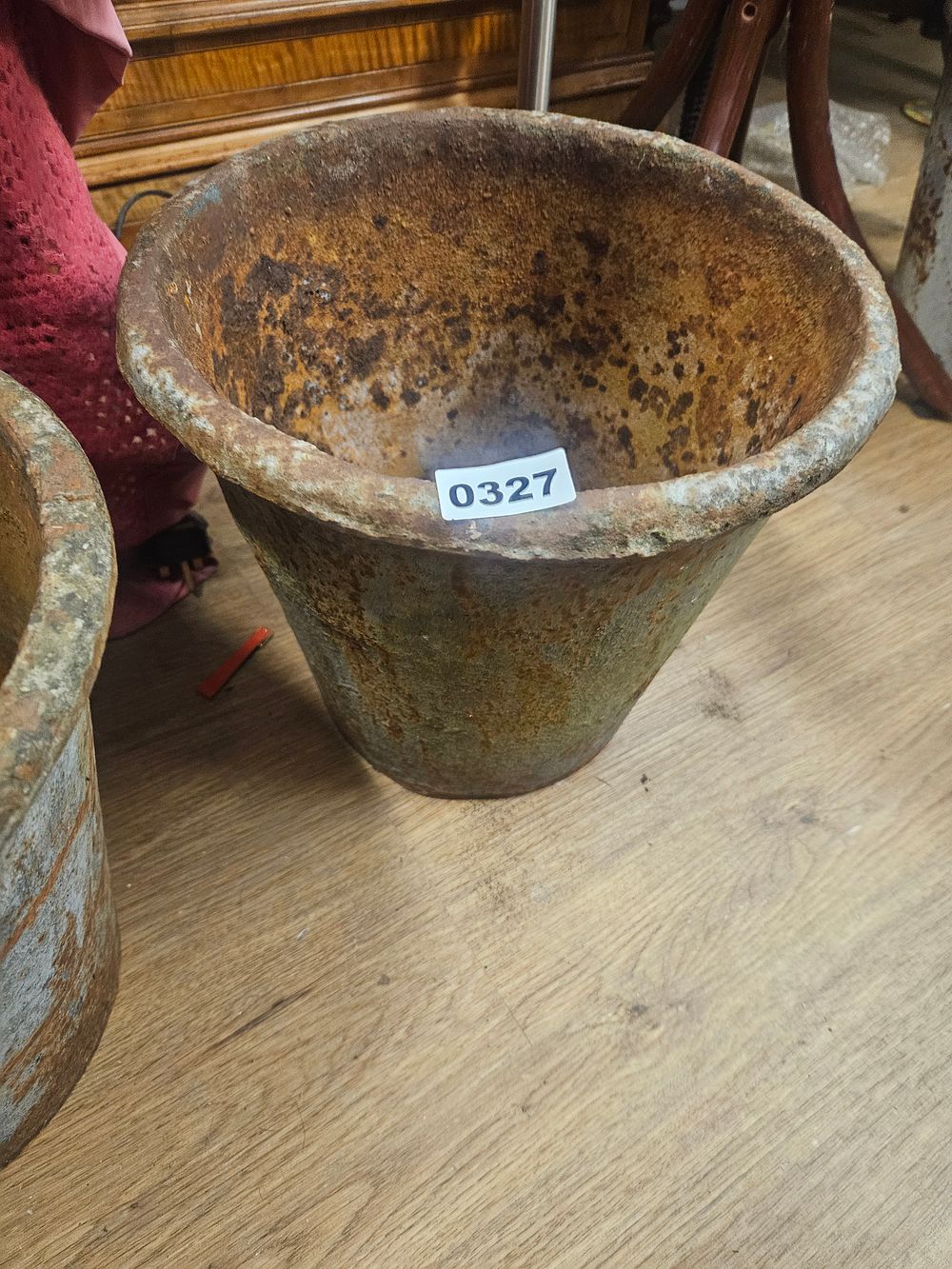 Lot 327 – A Large Industrial Cast Iron Vessel