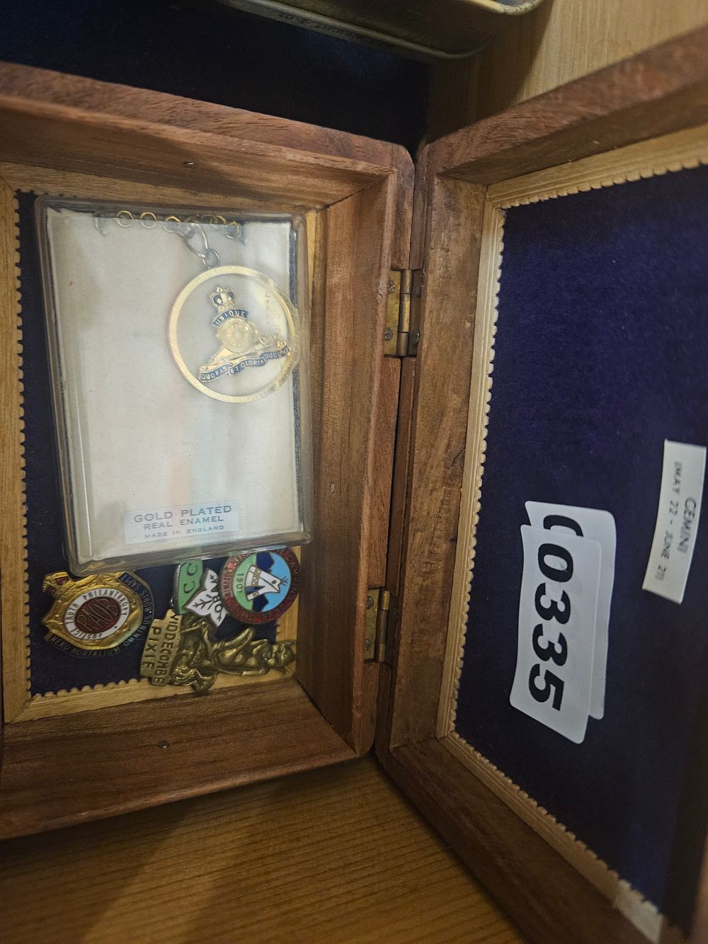 Lot 335 – An Assortment of Vintage Enamel Badges and Collectibles Including Royal Artillery and Fraternal Items