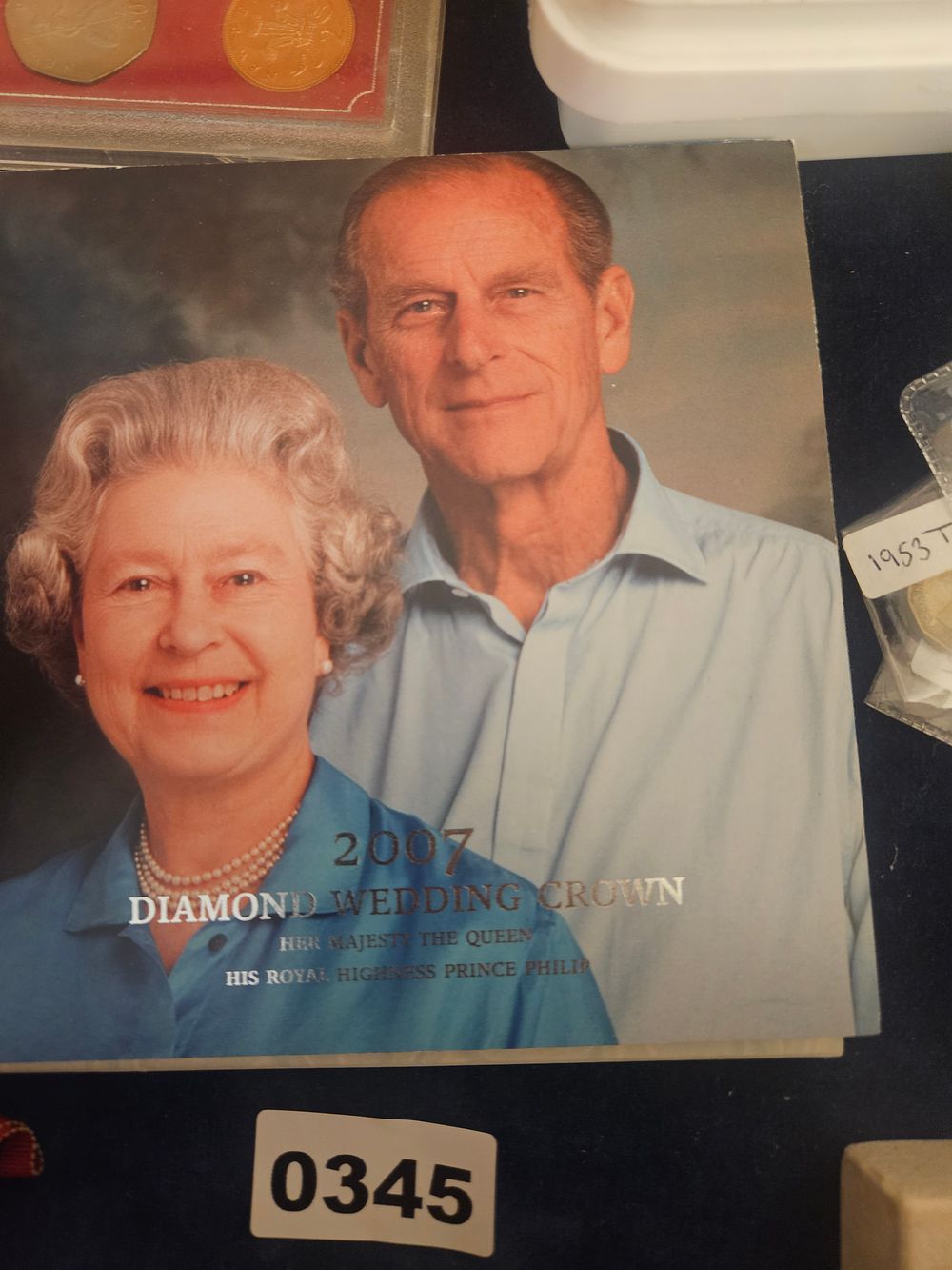 Lot 345 – 2007 Queen Elizabeth II and Prince Philip Diamond Wedding Anniversary Coin