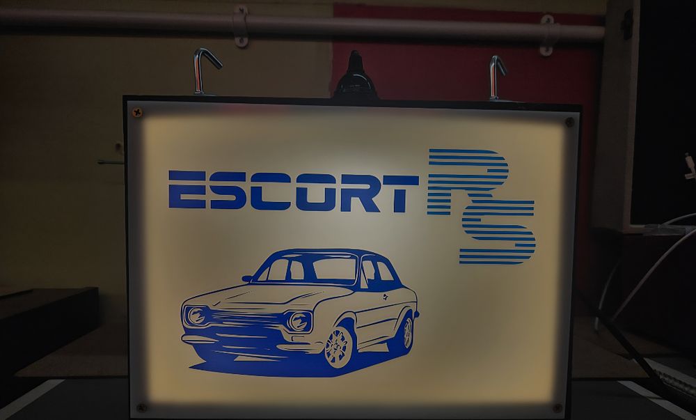 Lot 150j – Ford Escort RS Mk1 Illuminated Advertising Light-Box Sign