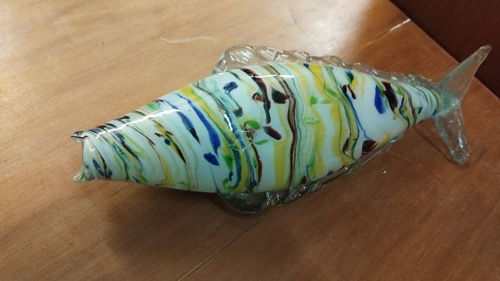 Lot 157 – Mid-20th-Century Multi-coloured Art Glass Fish Figurine in the Style of Murano
