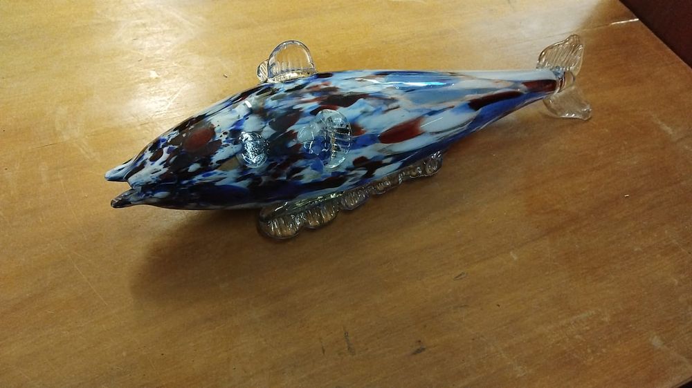Lot 177 – A Mid-Century Spatter Glass Fish Sculpture in the Style of Murano