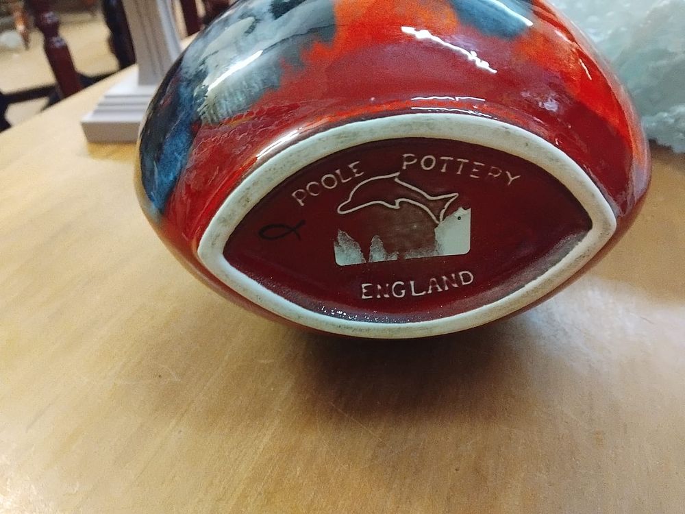 Lot 197 – A Poole Pottery Living Glaze Purse Vase