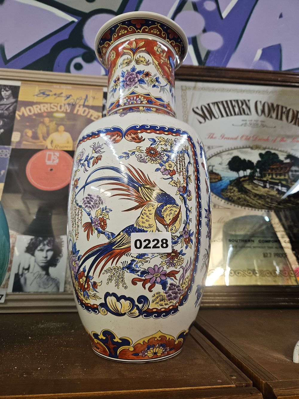 Lot 228 – A Large Decorative Ceramic Baluster Vase in the Chinoiserie Style