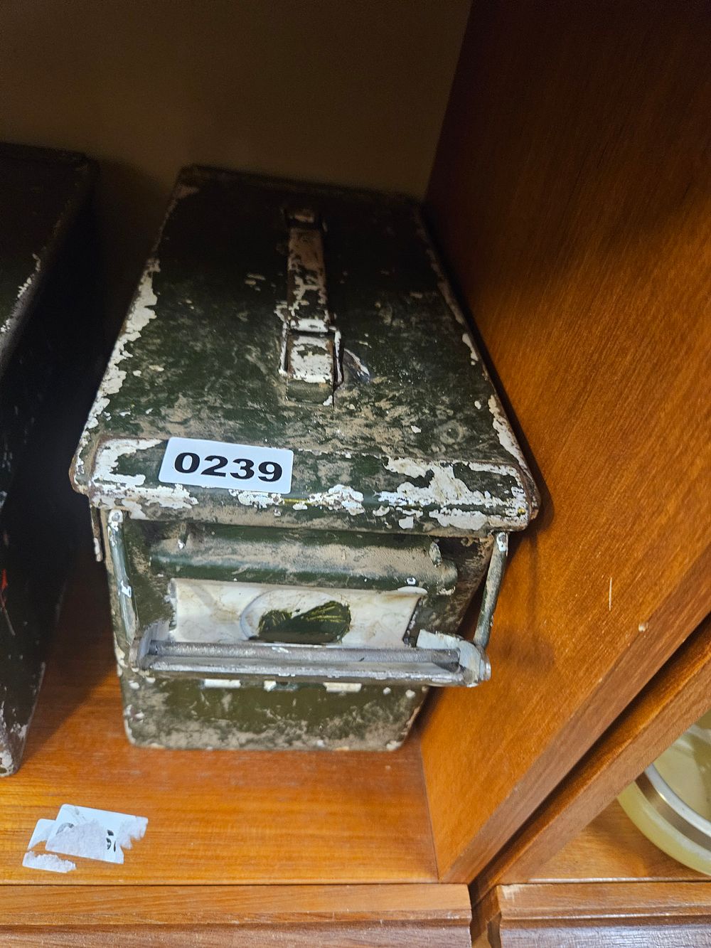 Lot 239 – Vintage Military Steel Ammunition Box