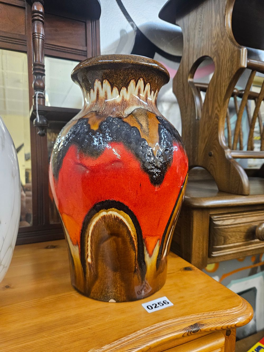 Lot 256 – West German Art Pottery Fat Lava Vase by Scheurich, Model 290-35