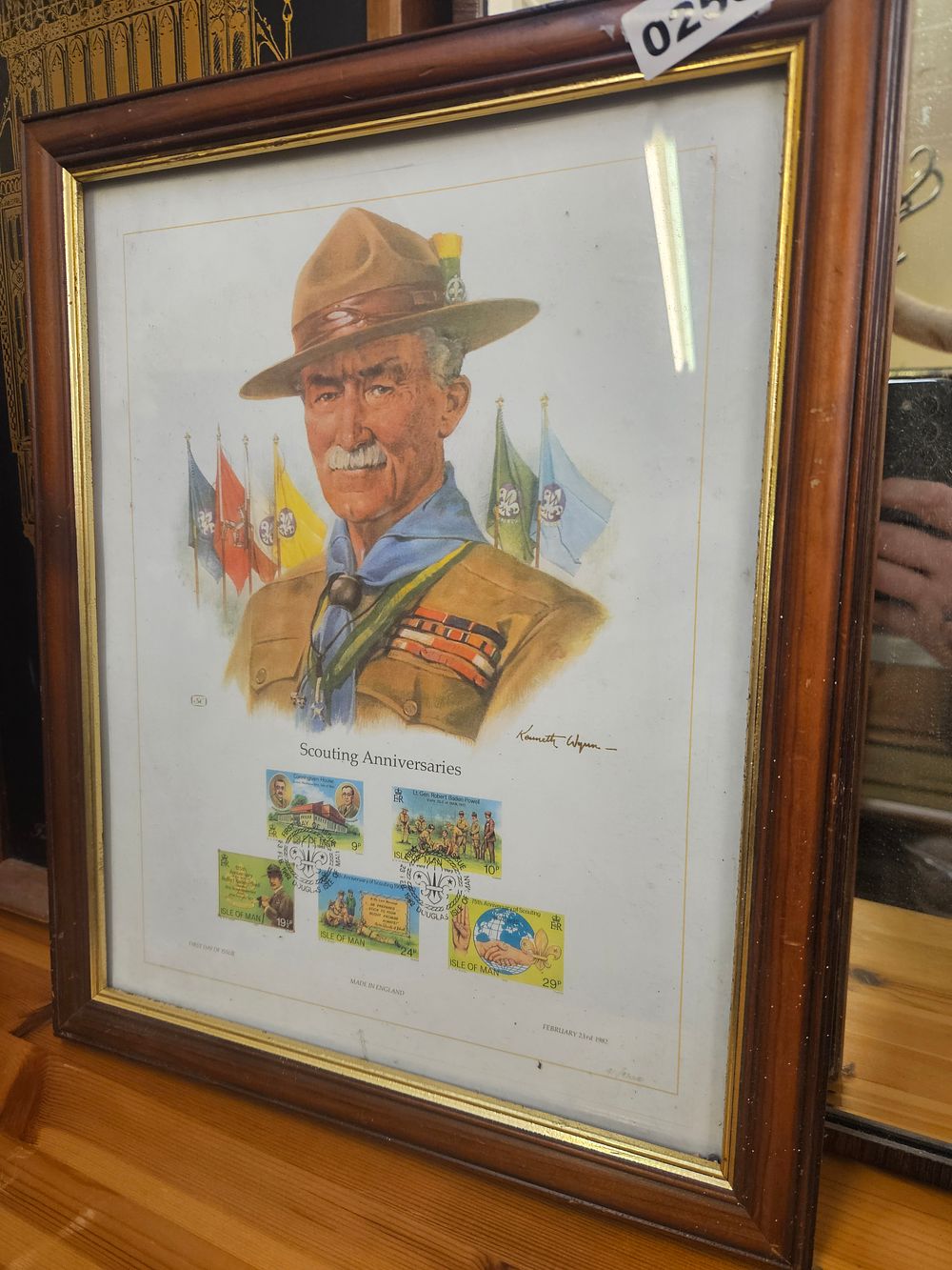 Lot 259 – Isle of Man 1982 Scouting Anniversaries, SG 210-214, Framed First Day Issue