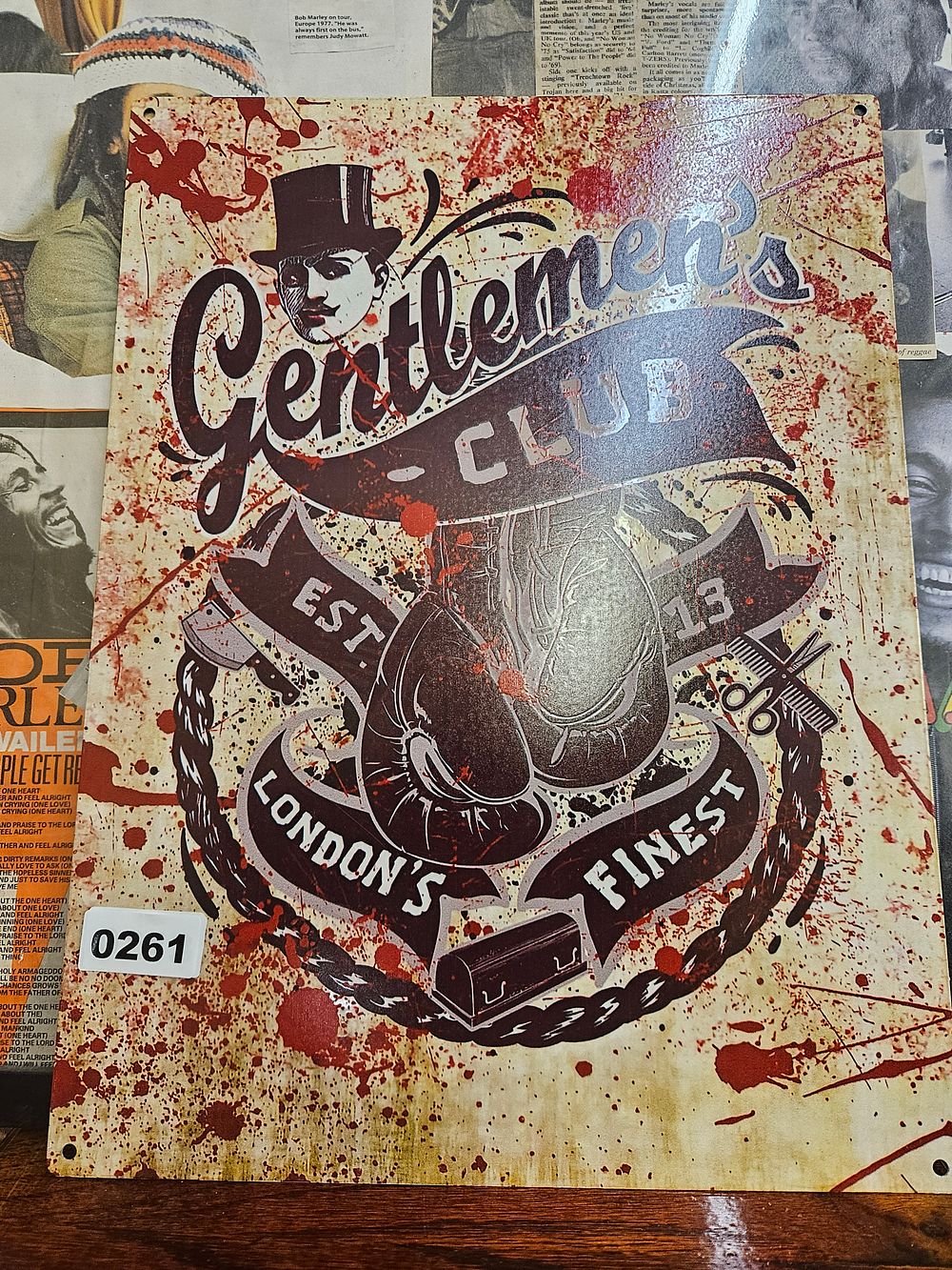 Lot 261 – A Modern Gentlemen’s Club London’s Finest Decorative Tin-Plate Wall Sign