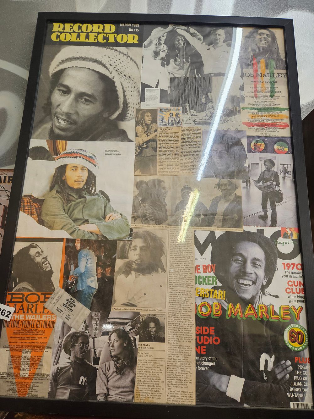 Lot 262 – Framed Bob Marley and The Wailers Music Memorabilia Collage