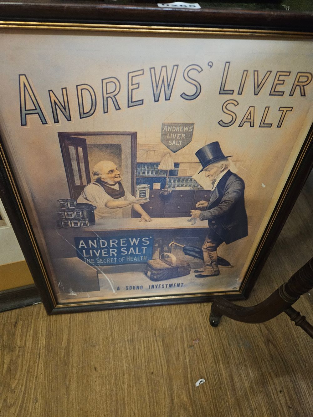 Lot 265 – Framed Vintage Andrews’ Liver Salt Advertising Print