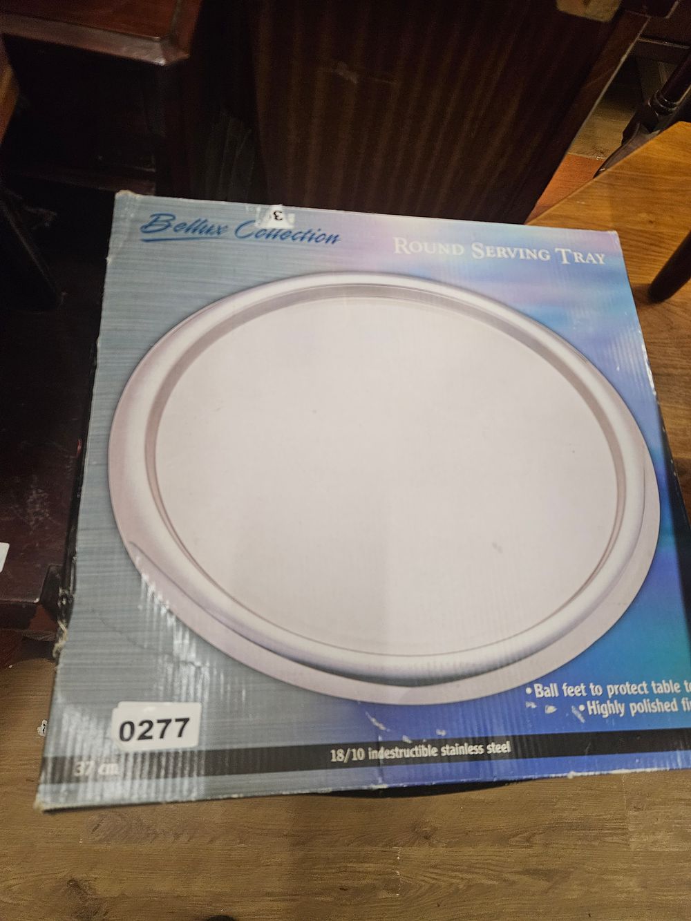 Lot 277 – A Bellux Collection Stainless Steel Round Serving Tray