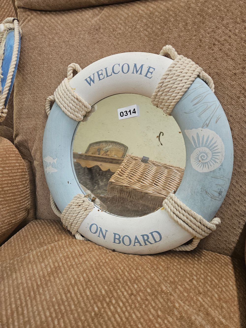 Lot 314 – A Nautical Style Circular Lifebuoy Wall Mirror