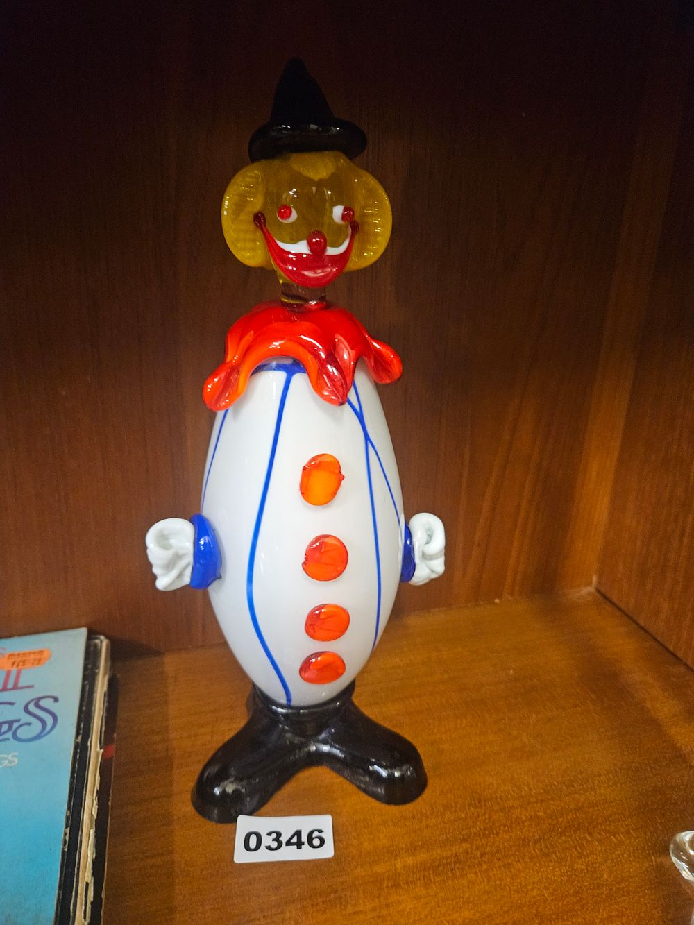 Lot 346 – A Murano Style Hand-Blown Art Glass Clown Figurine