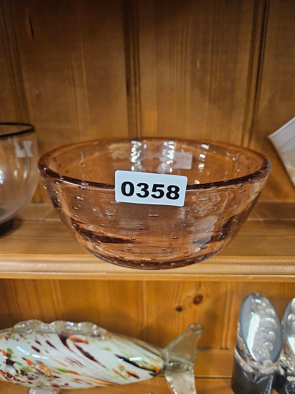 Lot 358 – Mid-century Hand-blown Bullicante Glass Bowl