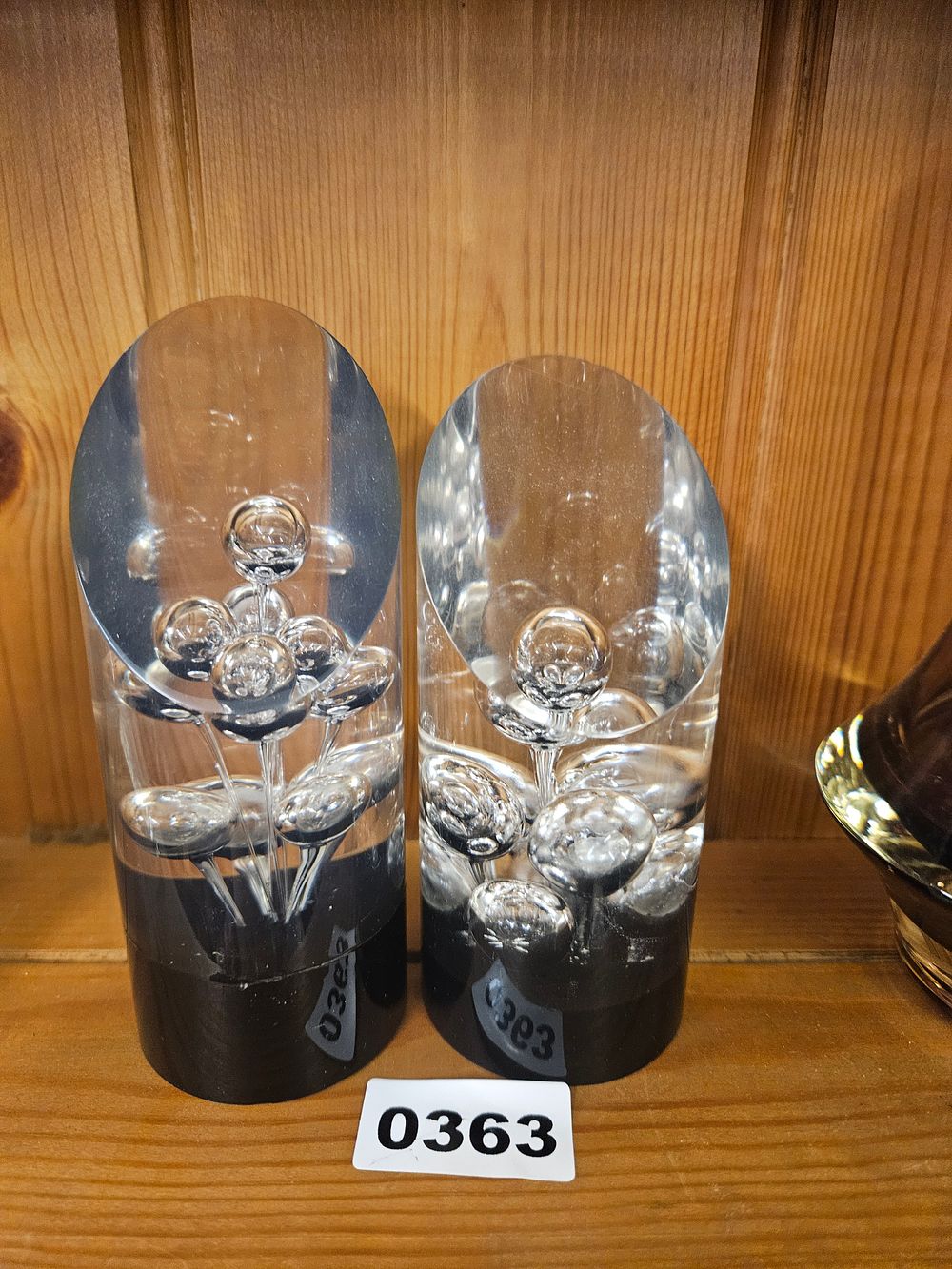 Lot 363 – A Pair of Art Glass Paperweights in the Style of Dynasty Gallery