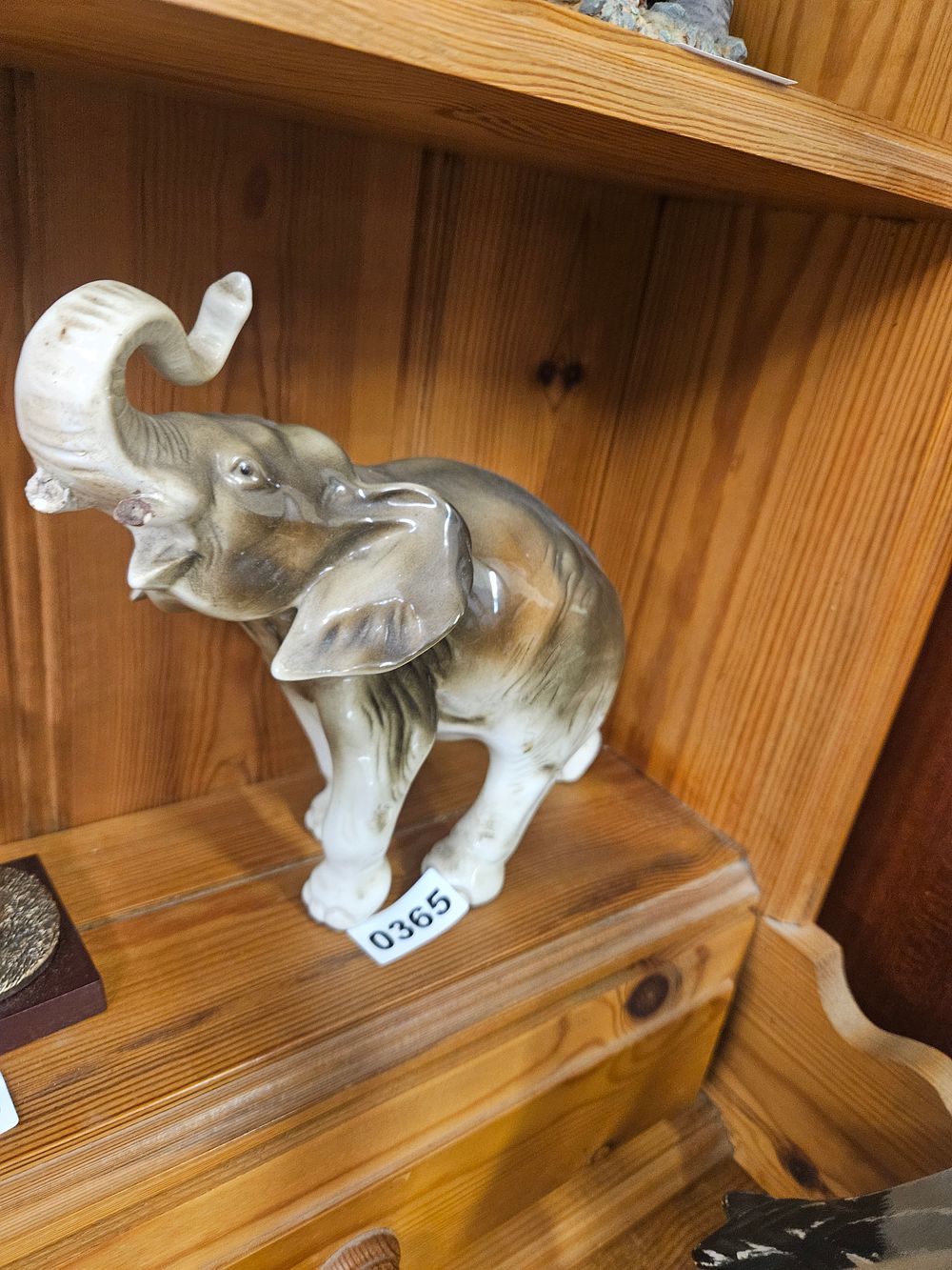Lot 365 – A mid-20th century glazed porcelain elephant figurine Royal Dux af
