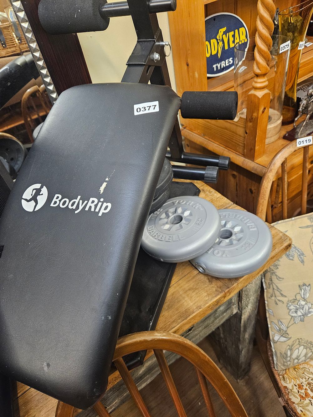Lot 377 – An Assortment of BodyRip and York Home Fitness Equipment
