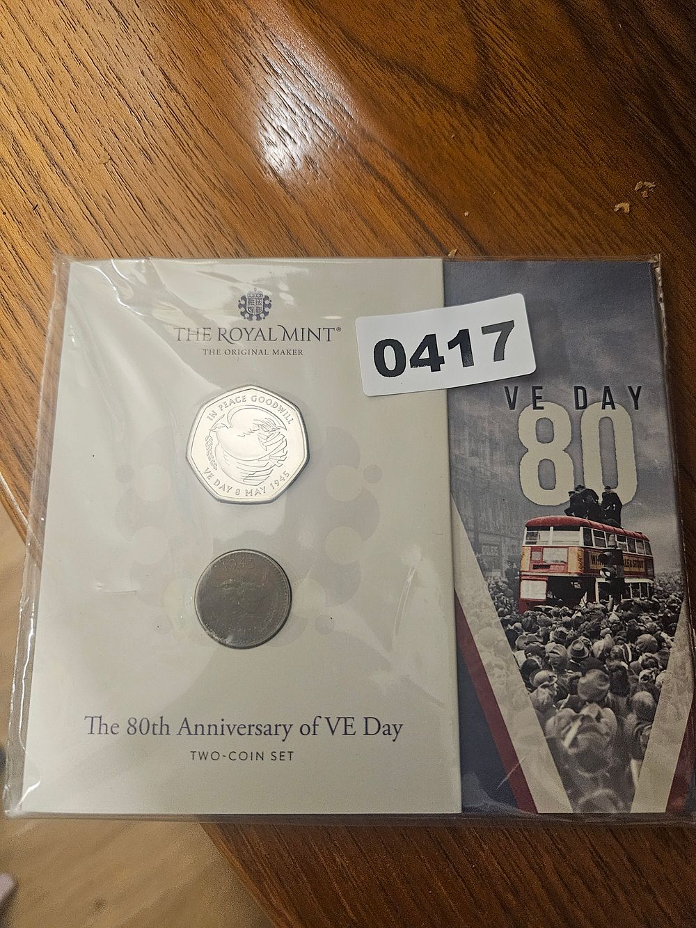 Lot 417 – UK 2025/1945 VE Day 80th Anniversary Two-Coin Set, BU