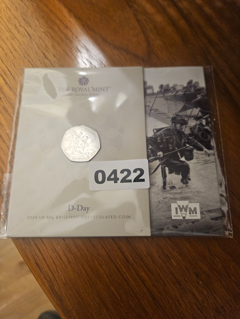 Lot 422 – 2024 UK Royal Mint D-Day 80th Anniversary 50p Brilliant Uncirculated Coin