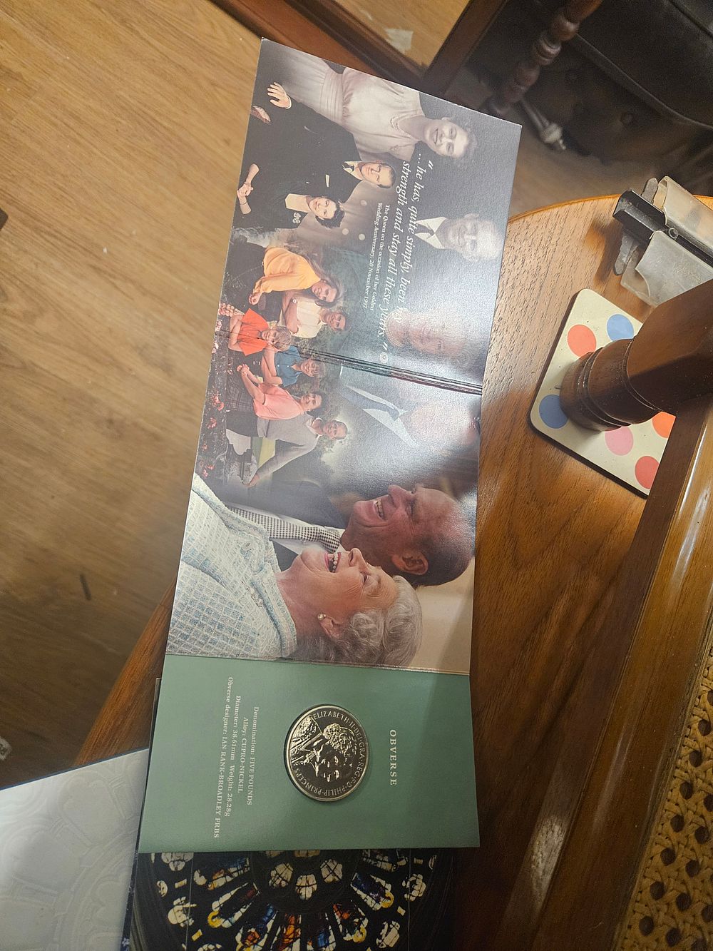 Lot 429 – UK 2007 Diamond Wedding Crown Five-Pound Coin in Royal Mint Presentation Pack