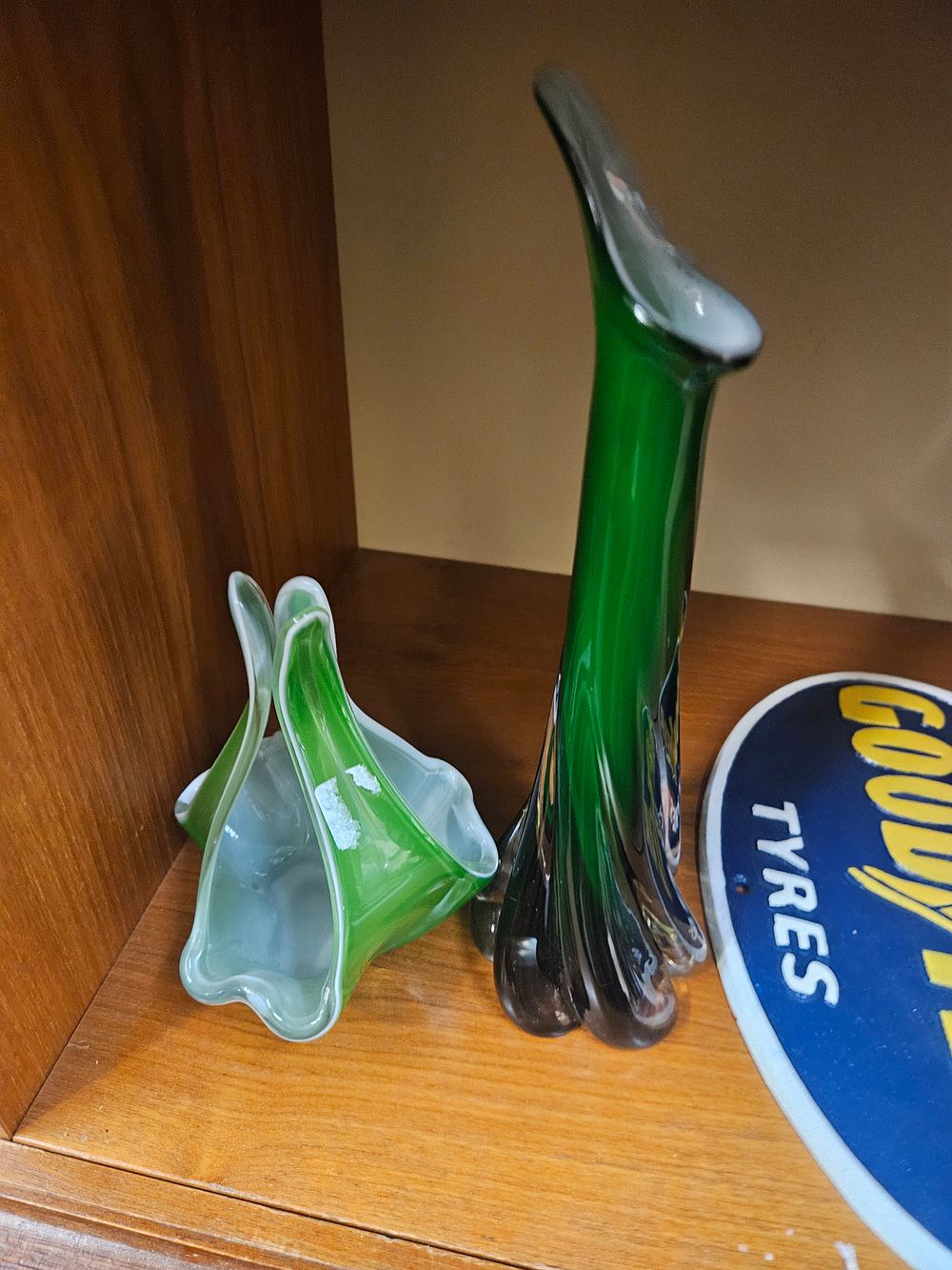 Lot 222 – Mid-century Murano Style Hand-blown Cased Art Glass Calla Lily Vase